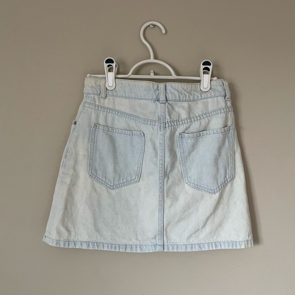 Y2K Forever 21 Light Blue denim Lace-Up Denim Skirt size small NWOT - Picture 2 of 3